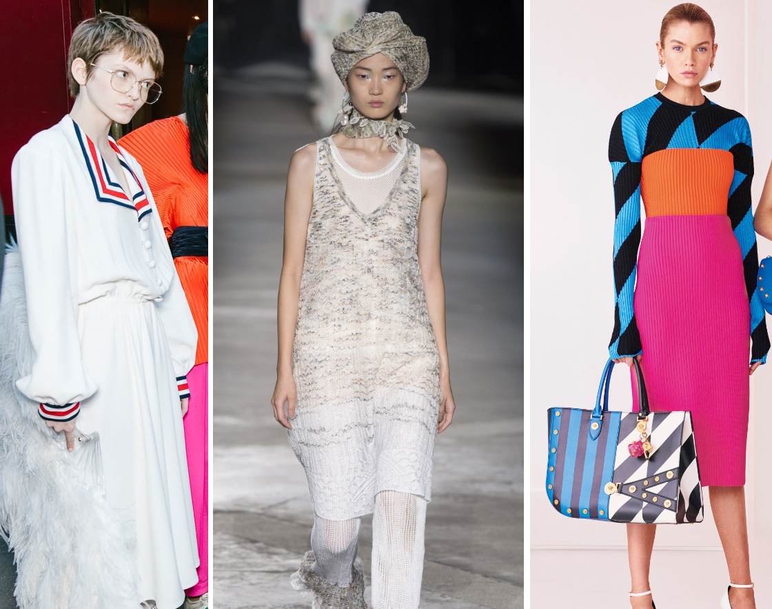 какие трикотажные платья в моде в 2019 году - идеи с модных показов