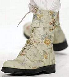Ботинки из ткани с цветочным рисунком