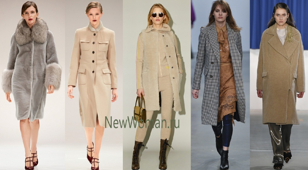 Модное женское пальто сезона осень-зима прямого силуэта