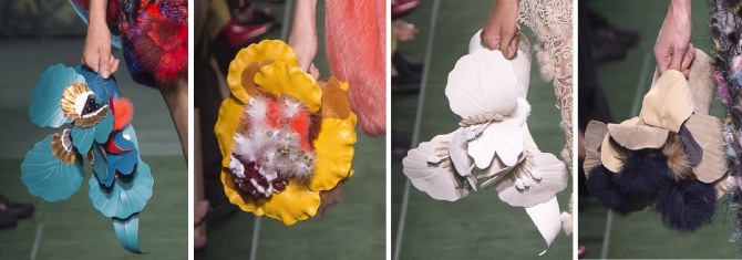  разноцветный растительный декор сумок из фетра, кожи, перьев, меха