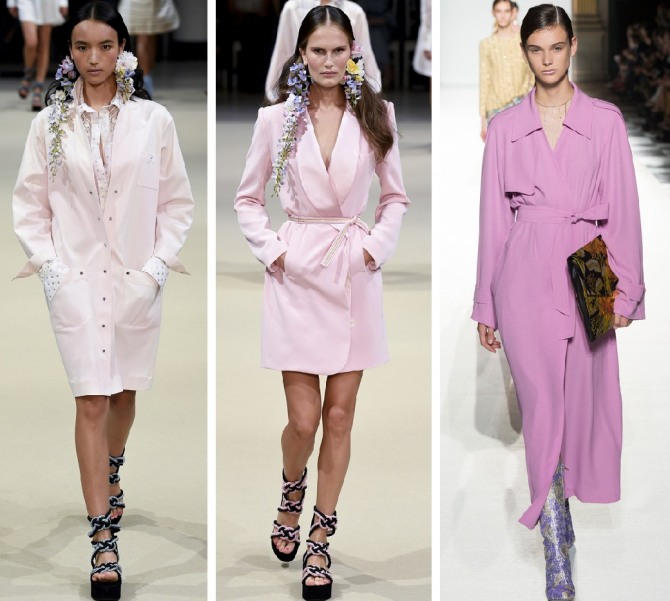 модный тренд 2018 - розовый плащ
