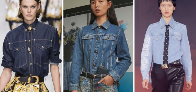 Рубашки из джинсовой ткани разной степени синевы - модная тенденция весенне-летнего периода 2018 года.