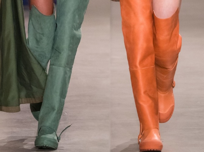 модный тренд в обувной моде 2020 - рыбацкие женские сапоги
