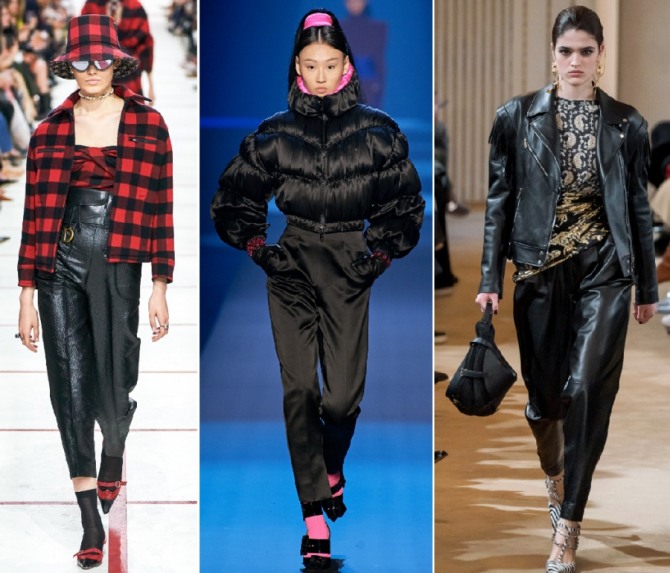 модные женские куртки осень-зима 2019-2020 в сочетании с брюками