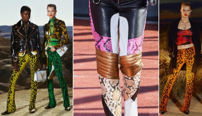 Модные женские брюки Весна-Лето 2020 с животным принтом