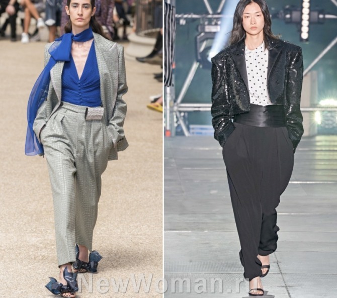 женские брюки-бананы - горячий тренд весенней моды 2020