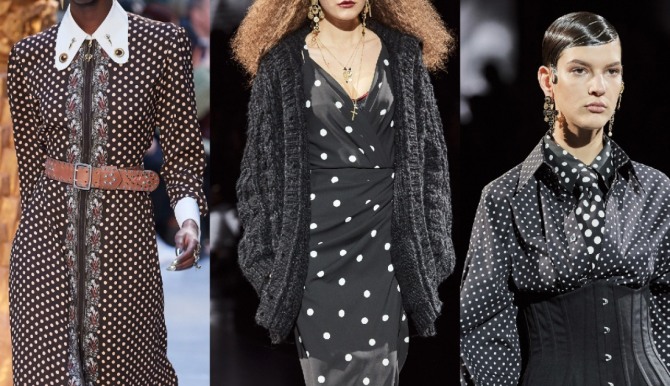 стильные образы с дизайнерскими платьями 2021 года с гороховым принтом от Chloé и Dolce & Gabbana