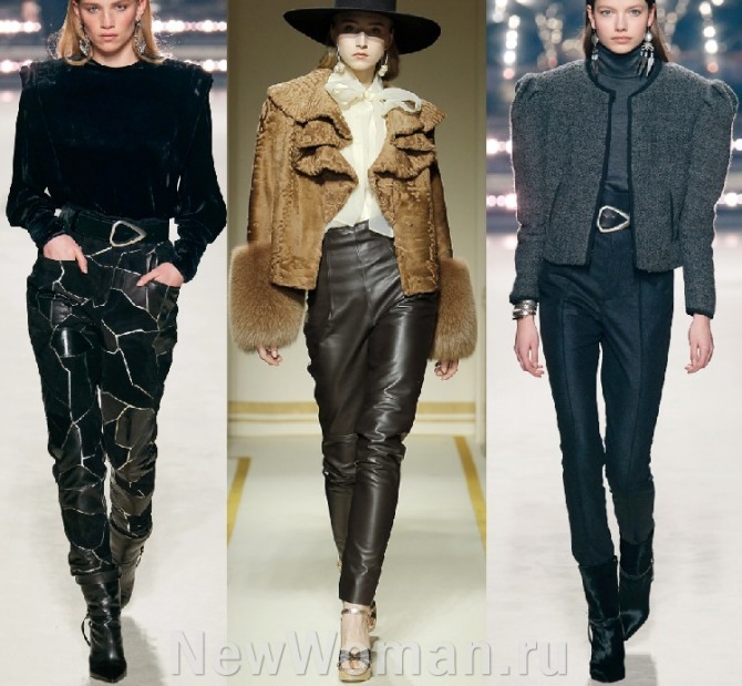 фото моделей модных узких брюк 2021 года - женские брюки-сигареты в тренде