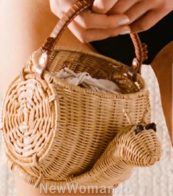  летняя плетеная сумка-корзинка в форме улитки, летние сумки 2025 из соломки